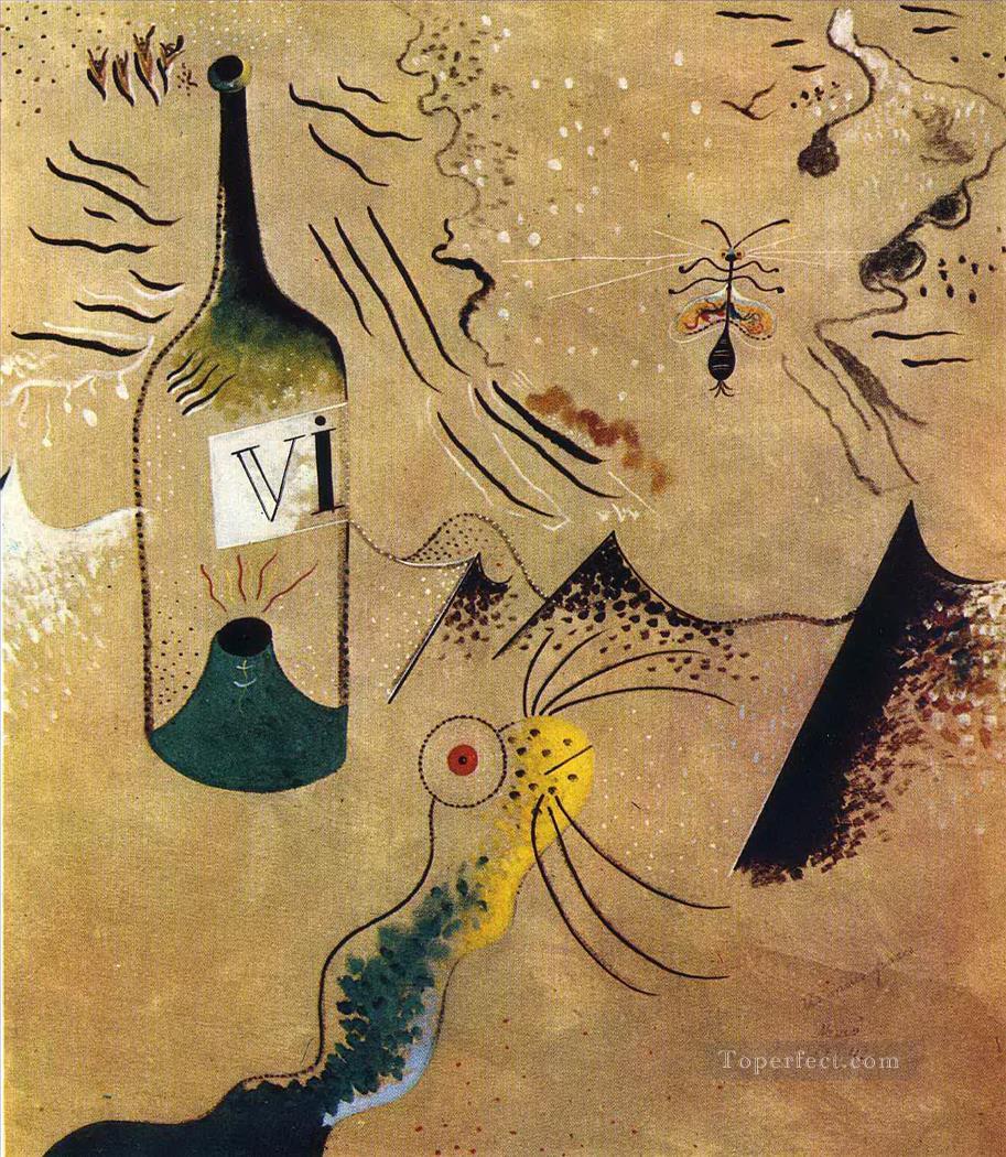 Bottle of Vine Joan Miro Oil Paintings